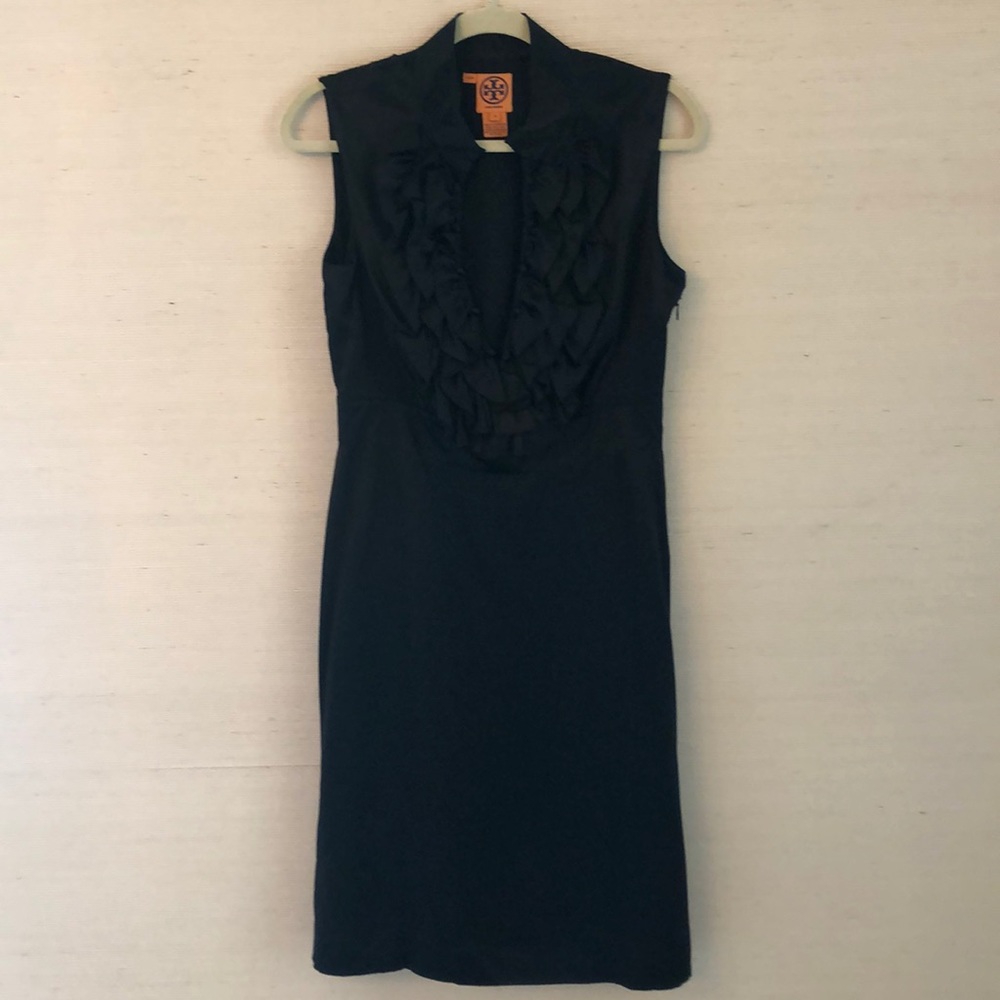Tory Burch black silk/satin dress
